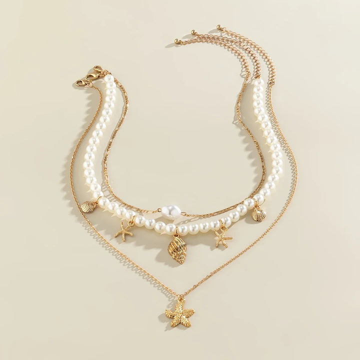 Starfish Dreams Pearl Choker Necklace
