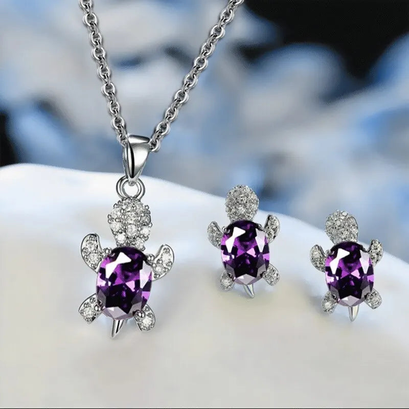 Beautiful Sea Turtle Necklace with Bonus Earrings – Limited Time Offer