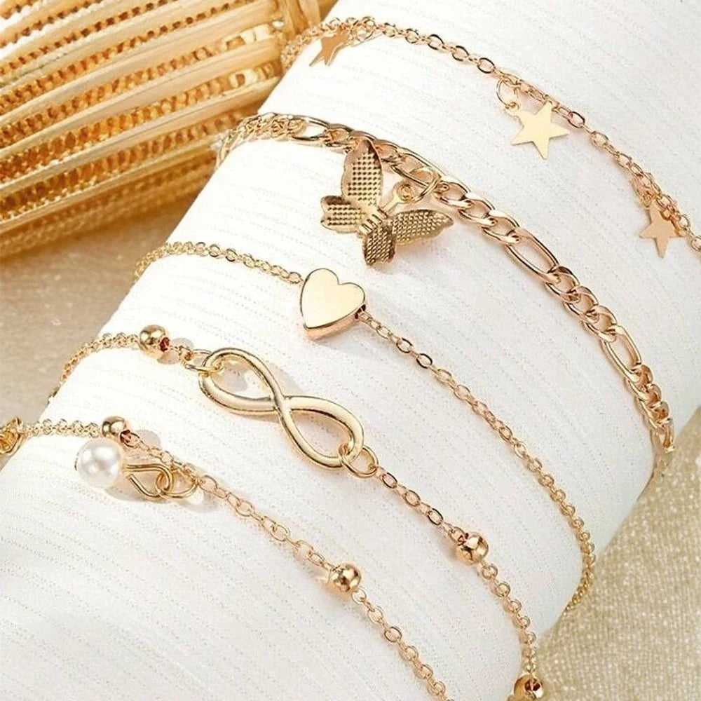 Butterfly Dreams Pearl Ankle Set
