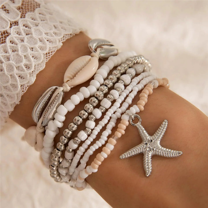 Bohemian Shell Beach Bracelet Set