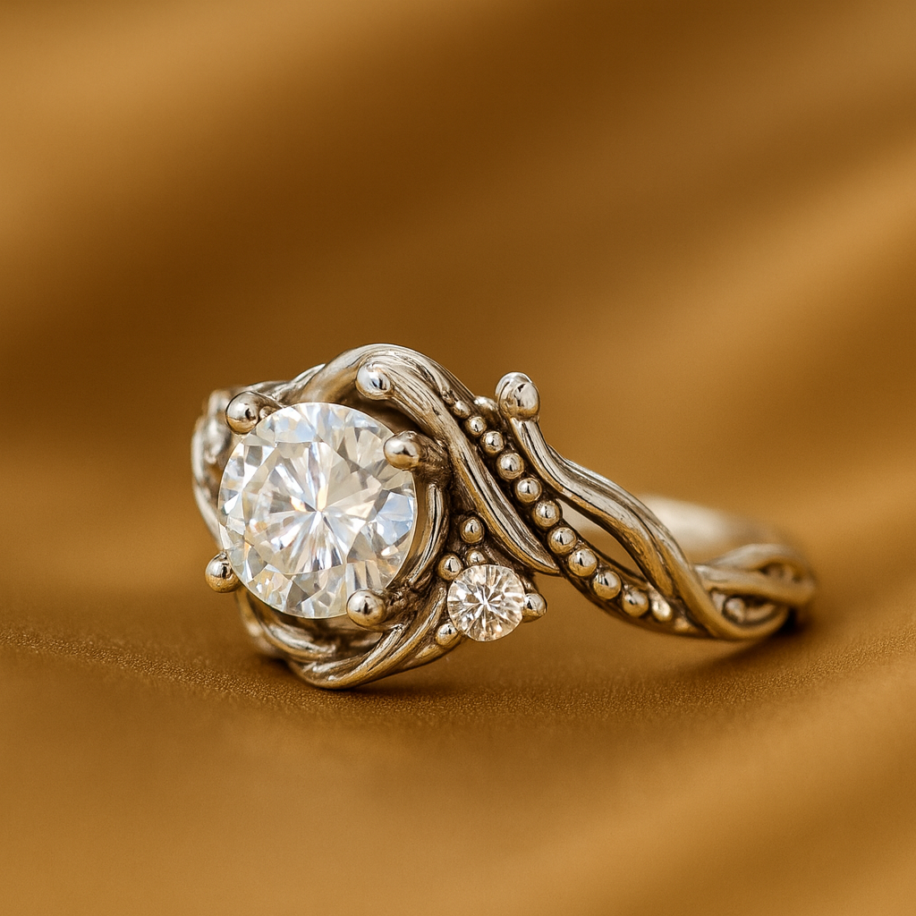 Luxe Silver Zirconia Branch Ring