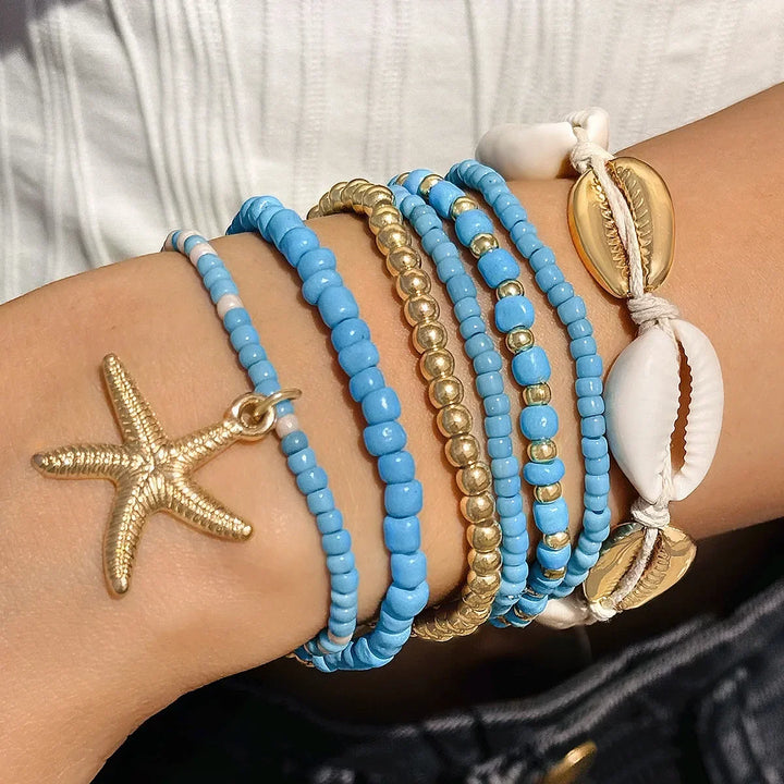 Bohemian Shell Beach Bracelet Set