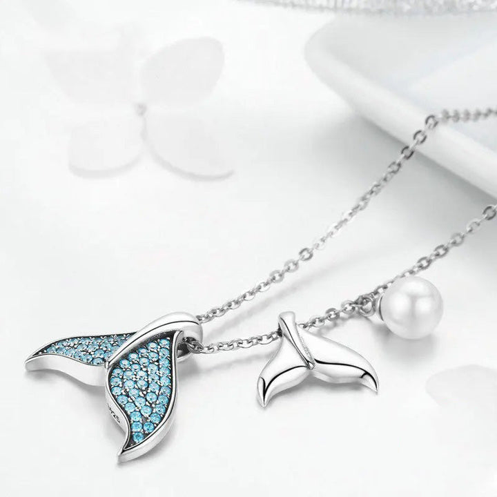 Whale Tail Pearl Ocean Necklace