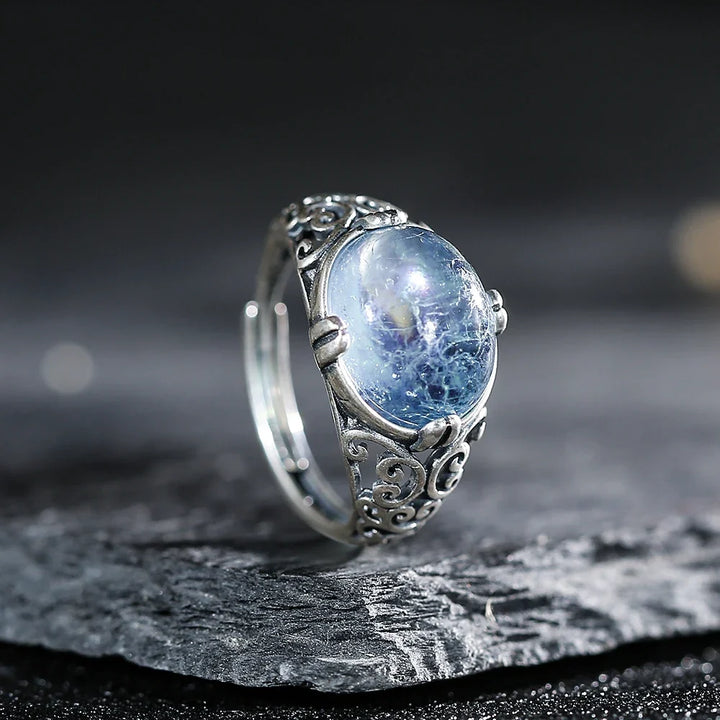 Vintage Aquamarine Sterling Silver Ring
