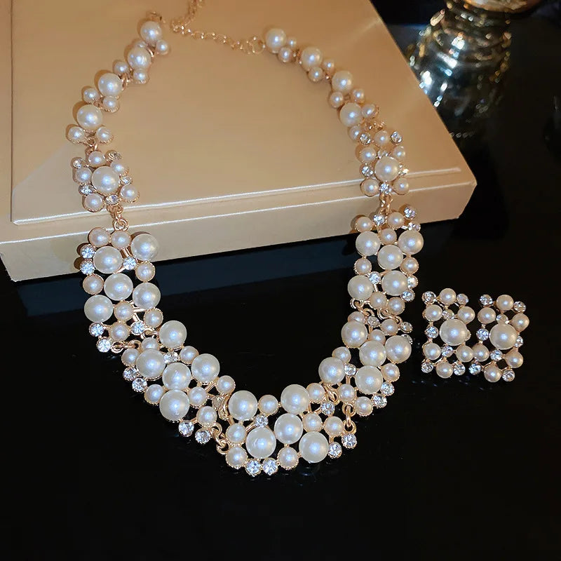 Timeless Pearl &amp; Crystal Jewelry Set