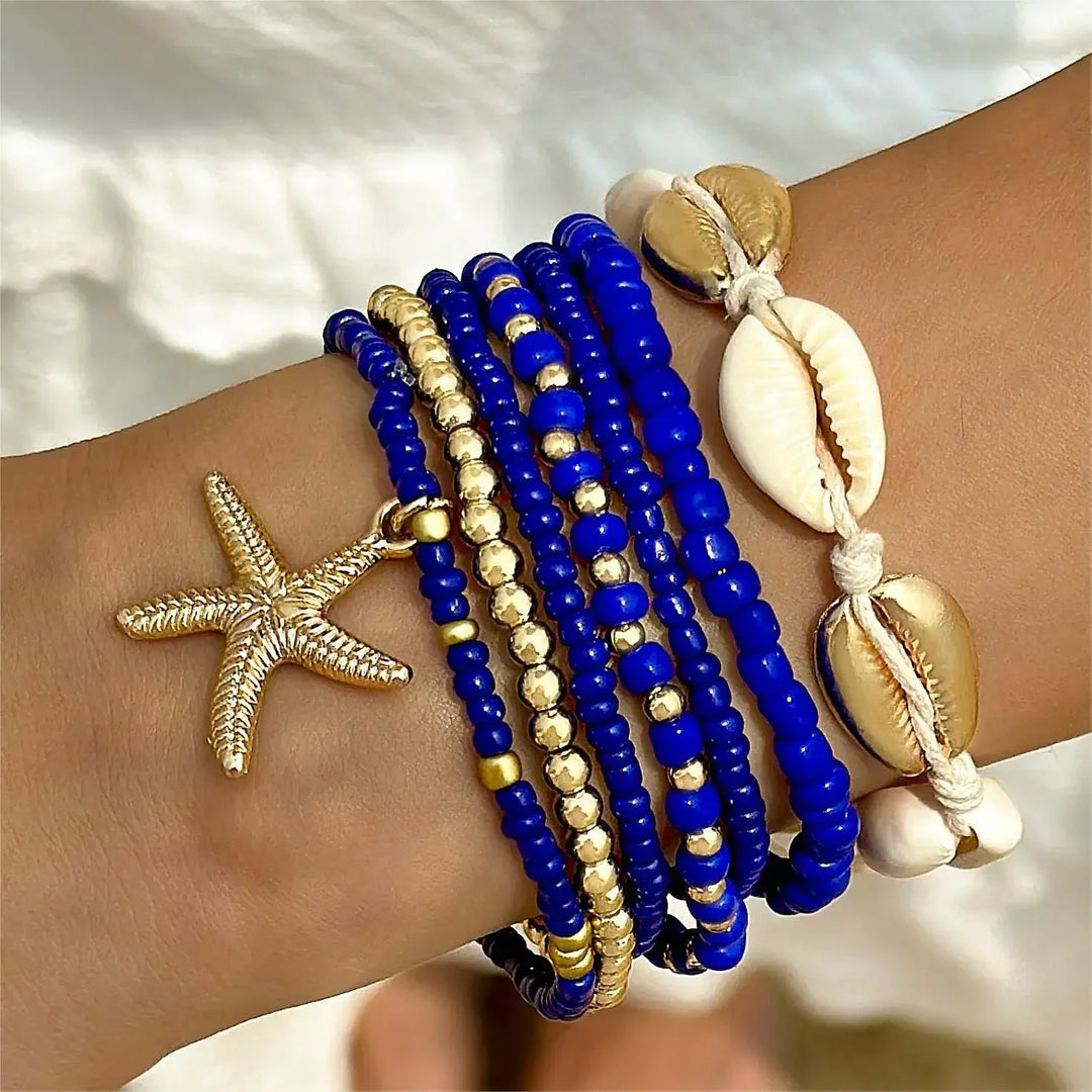 Bohemian Shell Beach Bracelet Set