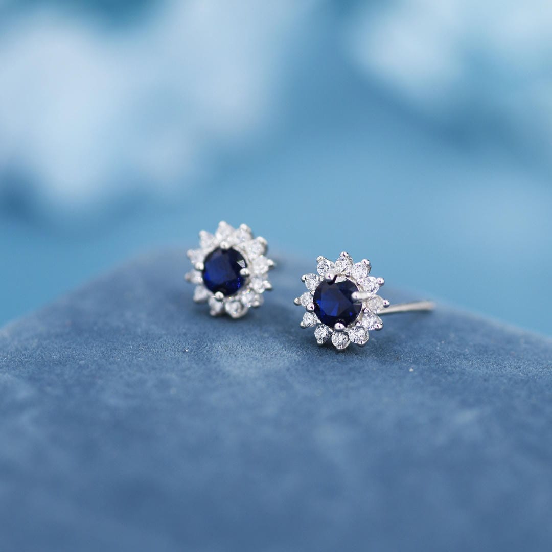 Sapphire Celestial Bloom Earrings