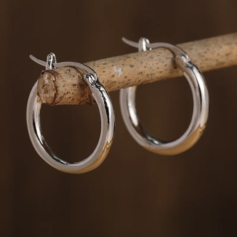 Vintage Gold &amp; Silver Hoop Earrings
