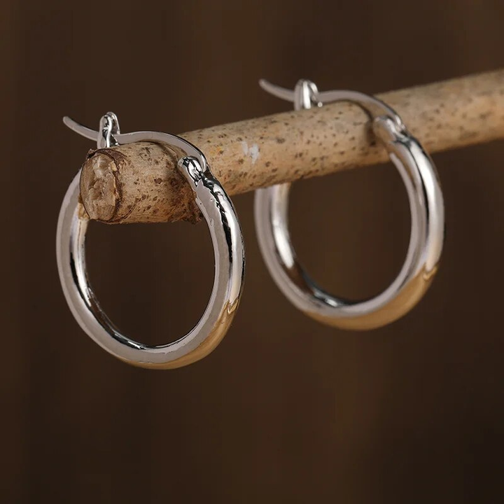 Vintage Gold &amp; Silver Hoop Earrings