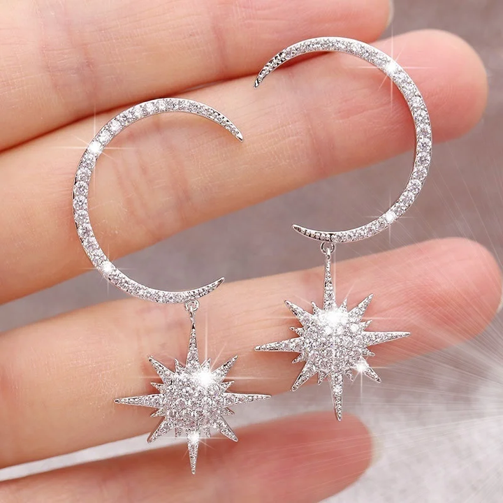 Vintage Moon &amp; Star Earrings
