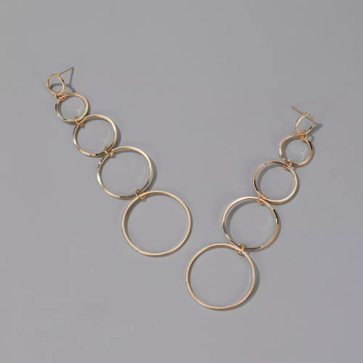 Vintage Dangling Hoop Earrings