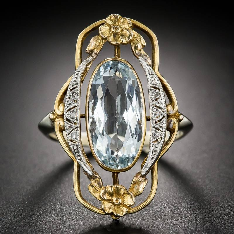 Vintage Gold &amp; Crystal Ring