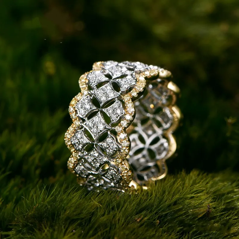 Elegant Bright Gold &amp; Silver Ring
