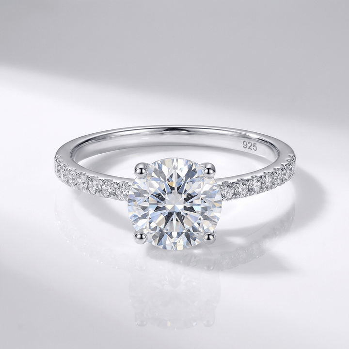 Classic Round Zirconia Silver Ring