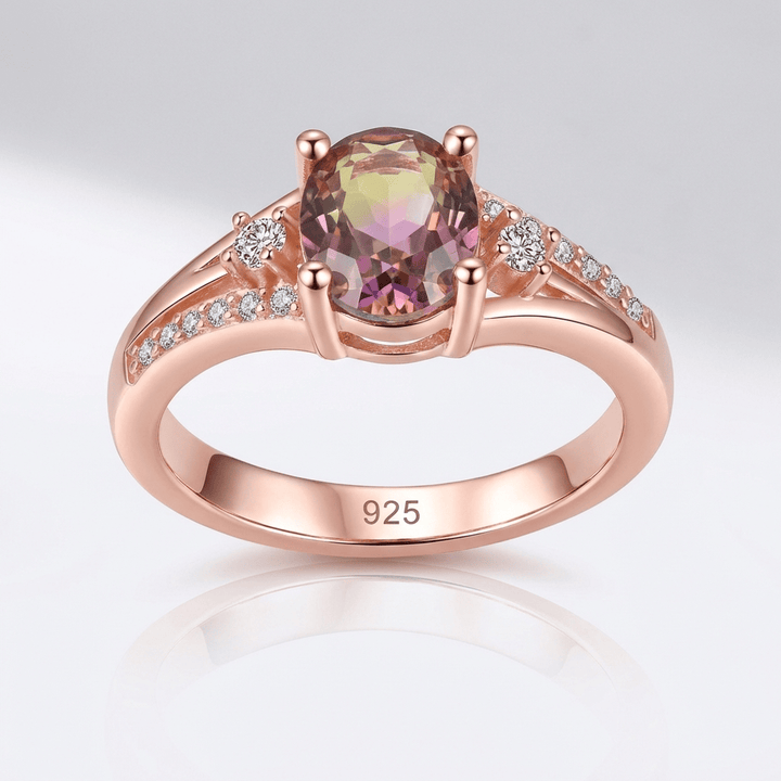 Mystic Topaz Rose Gold Ring