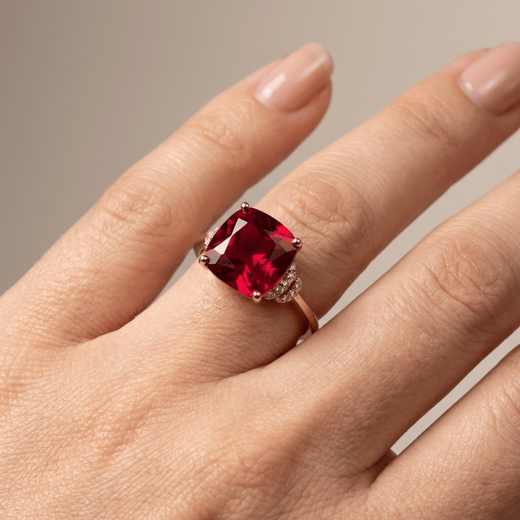 Rose Gold Gemstone Ring