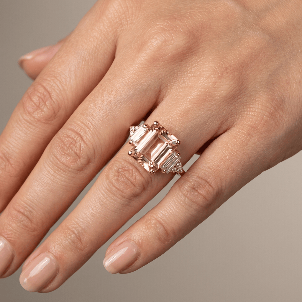 Silver Diamond Trio Ring