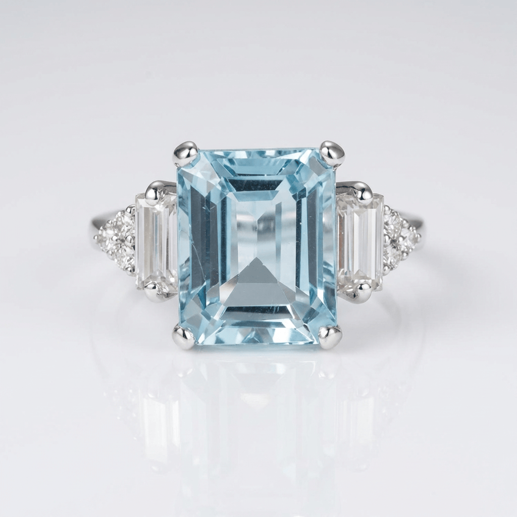 Silver Diamond Trio Ring