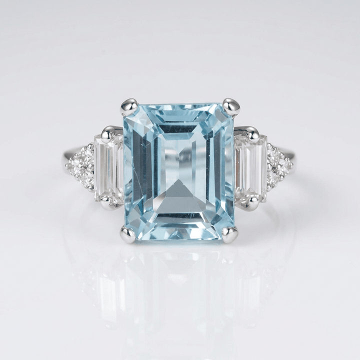 Silver Diamond Trio Ring