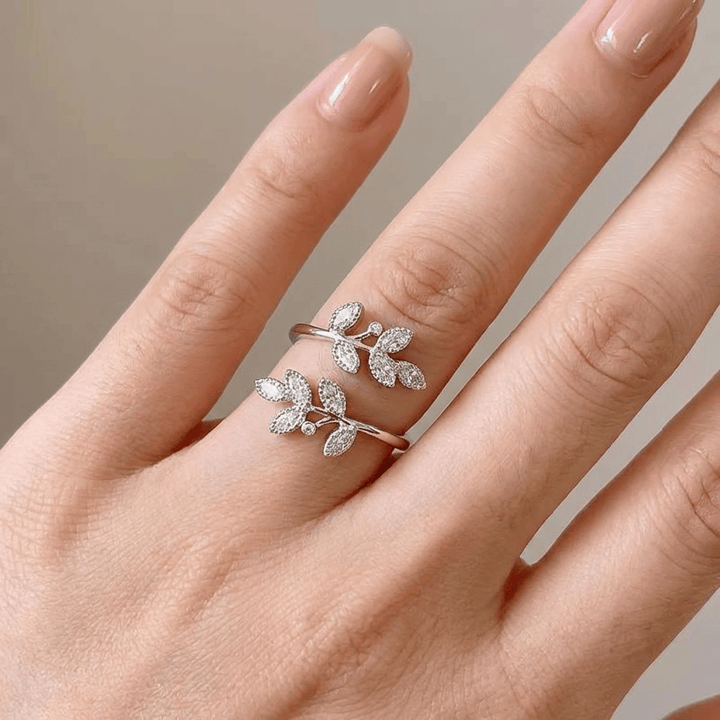 Gold Leaf Wrap Ring - (Adjustable)