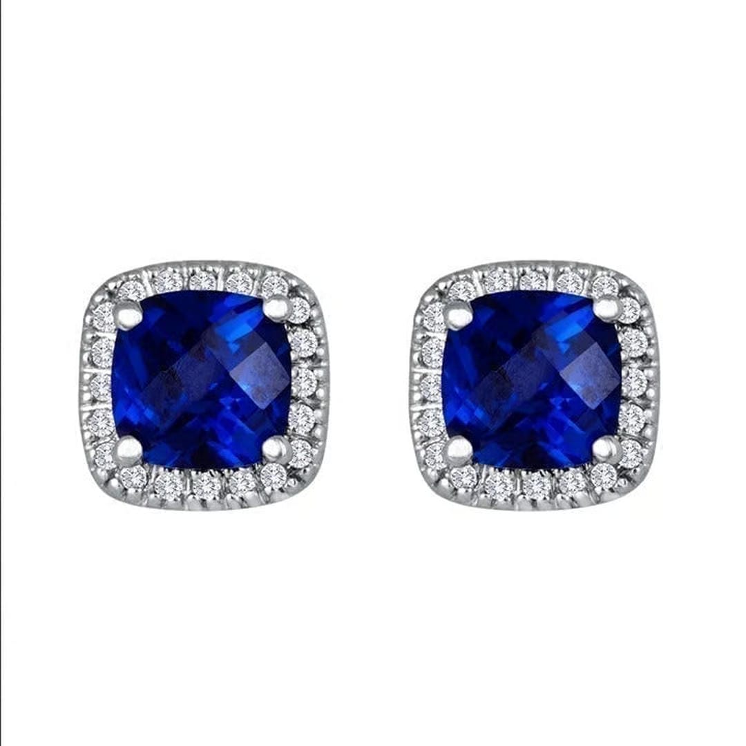 Saphir Square Stud Earrings