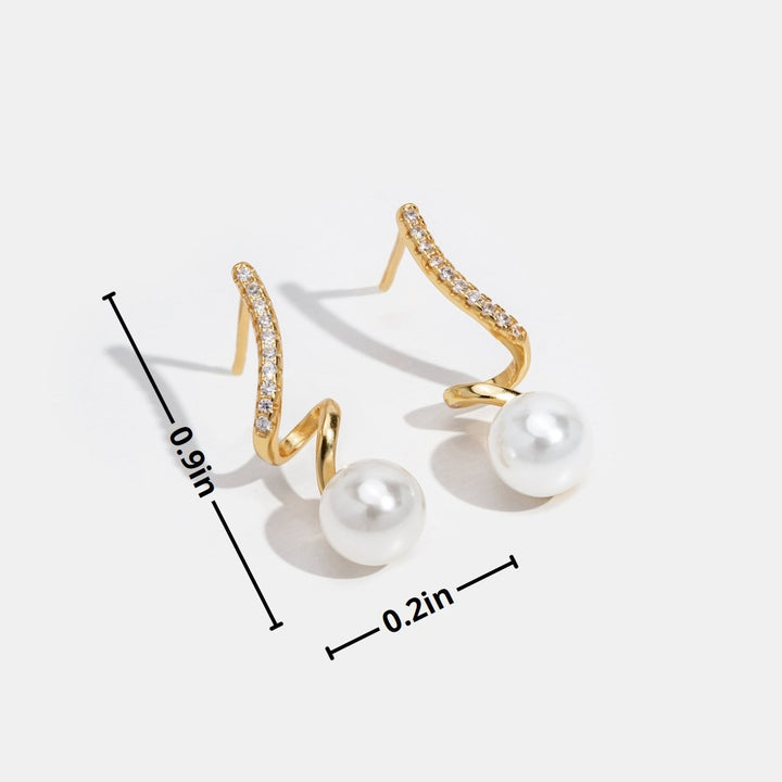 Pearl Wave Earrings